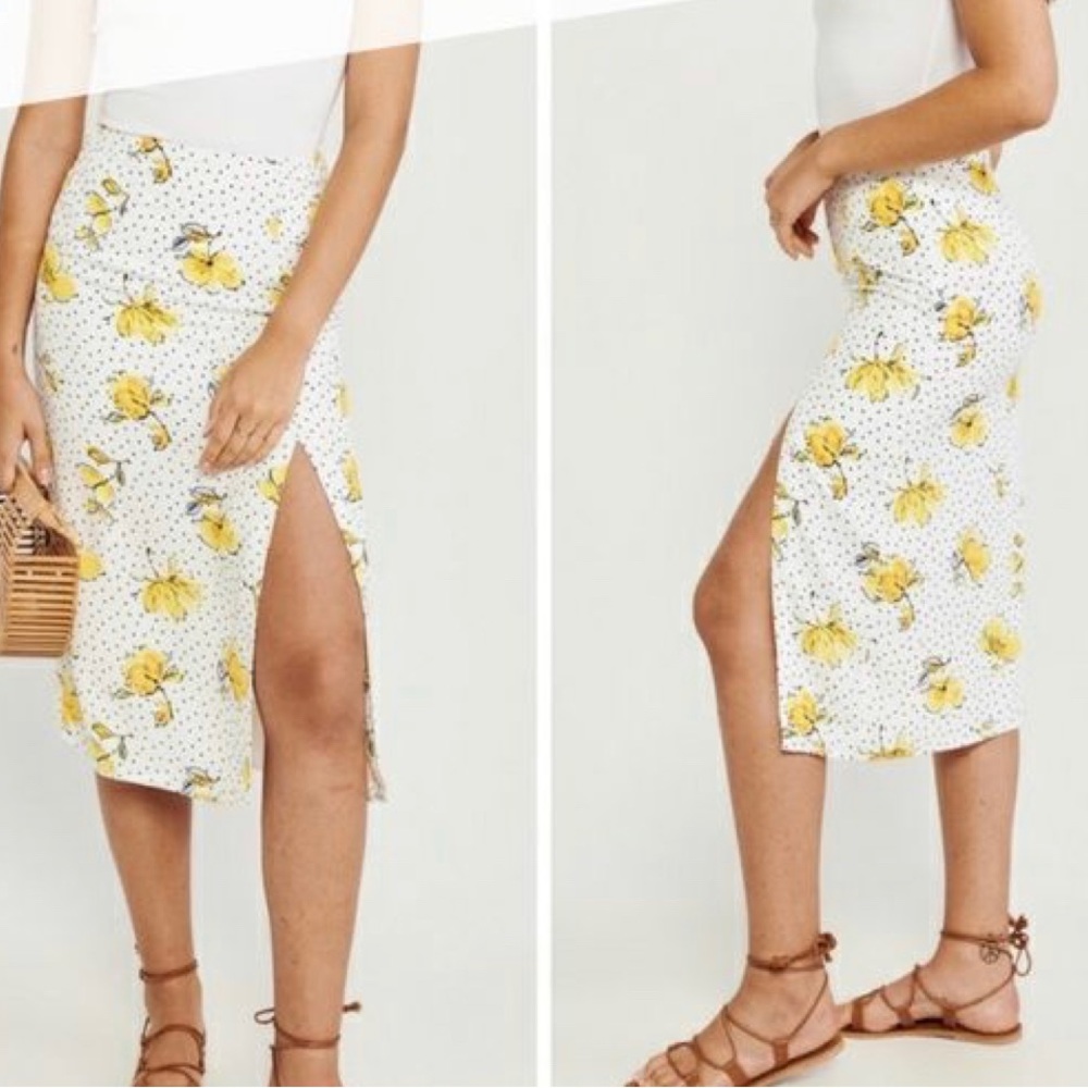 😻Abercrombie & Fitch Midi Slit Skirt